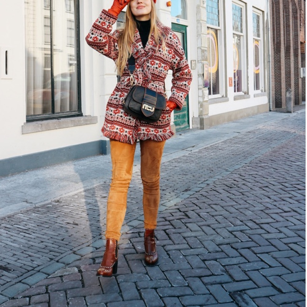 Zara red fringed jacket - Picture 2 of 11